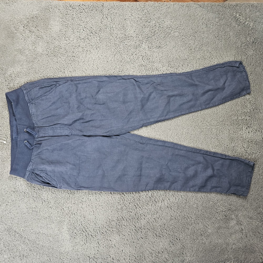 Paperbacks‎ Linen Pants Womens 29" OPBPT219 Blue Drawstring Waist Relaxed